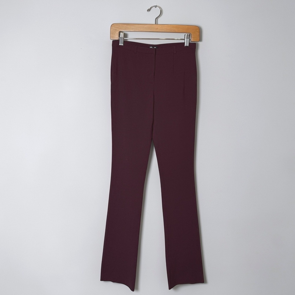 Dolce & Gabbana Wool Blend Trousers Burgundy NEW size 40 / US 4